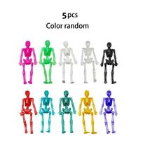 Elastic 5/20Pcs Skeleton Sticky Wall Doll Toy Elastic Skeleton Wet Sliding Toy Set Suitable For Party Halloween Happy Small Gift white
