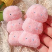 Kawaii Cute Taba Squishy Mini Cartoon Triple Plush Piglet Three Panda Bears Mochi Soft Anti-Stress Girl Gift Hand Relaxation Toy