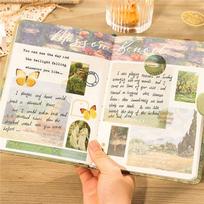 The New Aesthetic Scrapbook Journaling Kit,Vintage Oil Painting B6 Notebook Scrapbooking Supplies Art Stickers