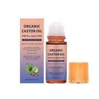 1-3x Organic Golden Castor Oil Roll-On with Rose Quartz Pure for Skin, Brows & Lashes and less mess 1pc