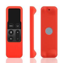 Remote Control Protective Case For Apple TV 4K 4th Gen Remote Control Silicone Anti-Scratch Remote Controller Cover Sleeve raudona