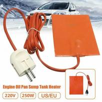 250W 110V/220V Car Engine Quick Silicone Heater Pad Oil Tank Heating Mat keeping Warming Accessories Winter Heated Tool 9X13CM US plug