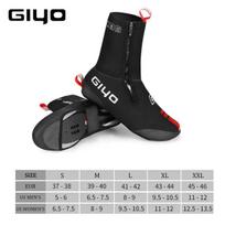 GIYO Bicycle Shoes Covers MTB Road Bike Winter Thicken Warm Thermal Overshoes Waterproof Reflective Cycling Shoe Cover Booties S