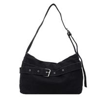Solid Color Large Capacity Handbag Tote Bag Underarm Packs Fashion Denim Tote Bag  Office Worker juoda