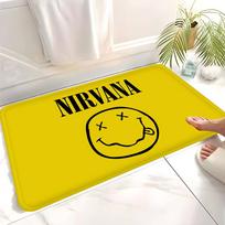 Popular Band N-nirvana-A Floor Mat Non-Slip Laundry Room Mat Laundry Decor Balcony Child Living Room Bedside Mats 40cm x 60cm