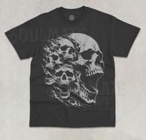 Screaming Skull T- Shirt Retro Scary Skeleton Gothic Horror Unisex Graphic  Shirt S
