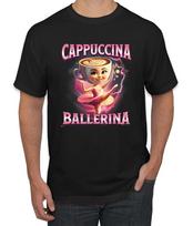 Cappuccina Ballerina Funny Coffee Dancer Brainrot Funny Men's T- Shirt L