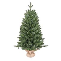 Artificial Christmas Tree 4ft with Burlap Base, Lifelike Pine Needles, Easy Assembly, Perfect for Indoor Holiday Décor One Size žalia