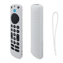 Soft Silicone TV Remote Control Cover Durable Anti Lost Shockproof Case Sleeve For 2022 Alexa Voice Remote Pro balta
