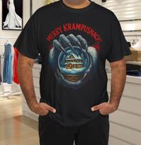 Krampus Merry Christmas Coming Town Gothic Horror T- Shirt M