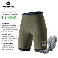 Rockbros Cycling Shorts Mtb Mountain Bike Tights Shorts Breathable High Elasticity Summer 5-6 Hours Lightweight Asian L(EUR M) black