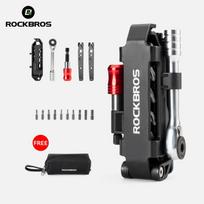 Rockbros Dviračio Remonto Įrankiai Daugiafunkcinis Reketinio Raktų Rinkinys Kompaktiškas Sulankstomas Kombinuotas Aliuminio Dviračio Reketinio Raktų Rinkinys