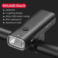 Rockbros Bike Light 600Lumen Front Lamp Ipx6 Bicycle Light Rechargeable 2600Mah 5Modes Flashlight Typec Charge Cycling Accessory
