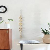 Wooden Linen Rope Ornament 29.92in Boho Wall Decoration Wooden Wall Hanging  Apartment ruda
