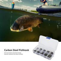 500PCS 10 Sizes Carp Fishing Hooks with Barbed Hooks Fly Fishing Hooks  Catfish Fishing juoda