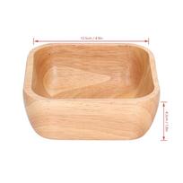 Square Wood Plate Wood Salad Plate Food Grade Safe Pastry Serving Dish  Fruit Display 12.5cm