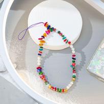 Jewelry Women Girls Beaded Stone Hanging Cord Anti-Lost Lanyard Mobile Phone Chain Cellphone Strap Mobile Phone Lanyard