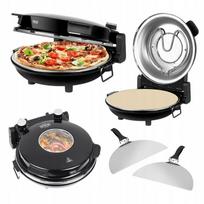 Piec Do Pizzy Teesa 400°C 1200W Kamień Okienko 2 Łopatki