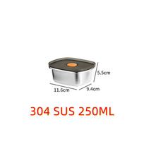 Portable Food Fruit Bento Box 304 Stainless Steel Lunch Box With Lid Snacks Containers Box Leak-Proof Storage Fresh-keeping Box