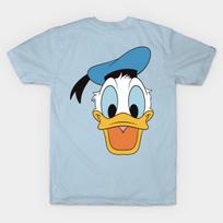 Men Black Print T-shirt Happy Donald No-Cut Transfer Paper Print Cotton Tshirt S šviesiai mėlyna spalva