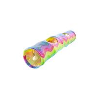 Cats Tunnel With Cats Ears, Interactive Peek-a- Cats Tube With Hanging Ball, Self-Play Crinkle Cats Toy For Indoor Cats, Kittens, Puppies, Rabbits One Size
