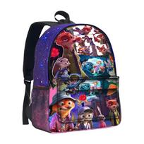 Zootopia2 3D Žvaigždėtas Dangus Kuprinė, Didelės Talpos Studentų Kuprinė 0196 40*31*15cm black