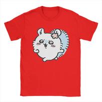 Chiikawas Momonga Flower Cute Bear T Shirts Mens  100 Cotton Vintage TShirt Round Collar  Tees Short Sleeve Clothes 4XL 5XL M