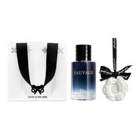 DIOR Wilderness Vyriškas Tualetinis Vanduo Rinkinukas Aromaterapija Galaktikos Dovanų Maišelis Fougère Kvapas Tualetinis Vanduo EDT Bergamotė Pipiras Levanda 10ml balta