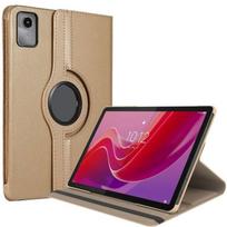 Coque pour Lenovo Tab M11 2024, Protection Antichoc avec Support Rotatif Cuir PU Doré