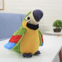 Macaw Talking Parrot Repeat What You Say Stuffed Animal Plush Toy Electronic Record Animated Bird Speaking Parrot Pet Plush Toys