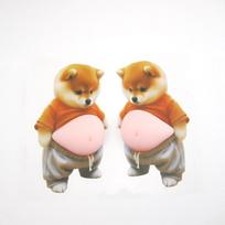 Shiba 3D Inu Dog Belly Sticker Cute Chubby Shiba Inu Puppy Diy Stickers Phonecase Scrapbook Laptop Decal Kids Party Favors Gifts as picture