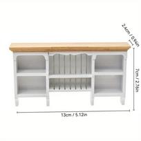 Wooden Funny 112 Dollhouse Storage Cabinet Simulation Mini Wall Hanging Cabinet Doll House Furniture Display Shelves Kids Toys