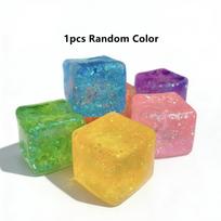 Ice New Cube Shaped Fidget Toy Square Stress Easing Ball Squishy Squeeze Anxiety Stress Easing Sensory Adults Toys