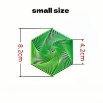 Printed 3D Hexagonal Stacking Puzzle Music Box Illusory Rotating Toy For Stress Easing And Decoration Adult Magic Illusion Gift