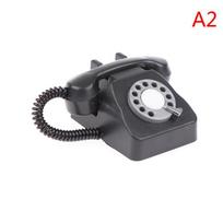 Dollhouse 112 Miniature Simulation Mini Phone Retro Telephone Model Home Furniture Decor Accessories For Kids Toys Gift