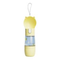 Dog Water Bottle Portable Leak-Proof Pet Water Dispenser with Drinking Bowl Travel Pet Food Water Feeder for Hiking Outdoor Walking geltona