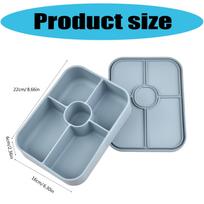 User Friendly Silicone Bentos Box 5 Individual Sections With Spill Resistant Lid Meal Carriers For Home Office Use rožinė