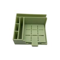 Detachable Note Card Box Easy Assembly PP Materials Multipurpose Desktop Accessory žalia