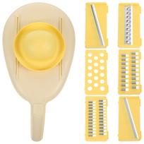 Guangmc Handheld Mandoline Slicer with Container - Yellow