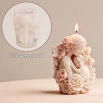 Mother'S Day Silicone Gypsum Ornament Mould Heat Protection Blossom Candle Mould 3D Flower Candle Moulds for Table Photo Prop China Mainland