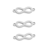 10pcs/lot Love Infinity Symbol DIY Connector Charm Stainless Steel Jewery Making for Necklace Bracelet sidabras