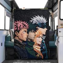 Jujutsu Kaisen  Warm Comfortable Printed Flannel Blanket Perfect for Bedrooms Sofas Beds Chairs Picnics Travel YUN6514 80cm x 120cm