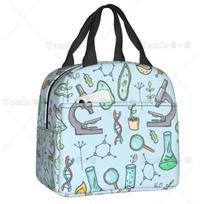 Biology And Chemistry Insulated Lunch Tote Bag for Women Natural Science Studies Resuable Cooler Thermal Bento Box School S įvairiaspalvis