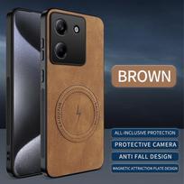 Leather Texture Wireless Charging Magnetic Case For Xiaomi Poco M7 Pro PocoM7Pro G ShockProof Phone Cover Poco M7 pro 5G