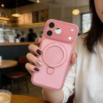 Ins Jelly Liquid Silicone Magnetic Metal Ring Bracket Case For For Iphone 17Air 16 1 17 Pro Max With AI Button Skin-friendly Cover iPhone17ProMax
