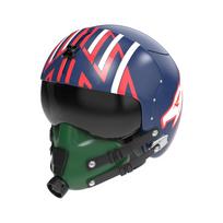 Aviation-Inspired Helmet Shaped Popcorn Bucket with Removable Visor and Detailed Printed Graphics for Collectors and Fans One Size mėlyna