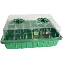 1/5-Piece Seedling Tray Kit, 24 Cell Greenhouse Starter with Humidity Dome & Base, Reusable Plastic Propagation Trays for Seed
