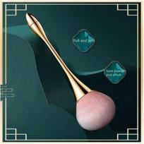 Small Fluffy Blush Brush, Soft Hair Loose Powder Brush for Setting Powder, Mini Face Makeup Brush for Contour Highlight rožinio aukso spalvos