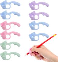 10-Pack Pen Grip Corrector, Writing Posture Aid Tool with Soft Gel Pencil Holder for Handwriting Improvement
