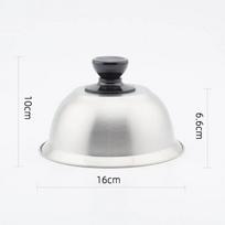 Stainless Steel Multi-Function Frying Pan Lids for Cheese Melting Dome Barbecue Steak Burgers Sandwiches Round Cookware Cover
